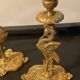 Pair of old bronze candlesticks