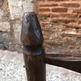 Brutalist straw chair