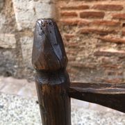 Chaise paillée brutaliste