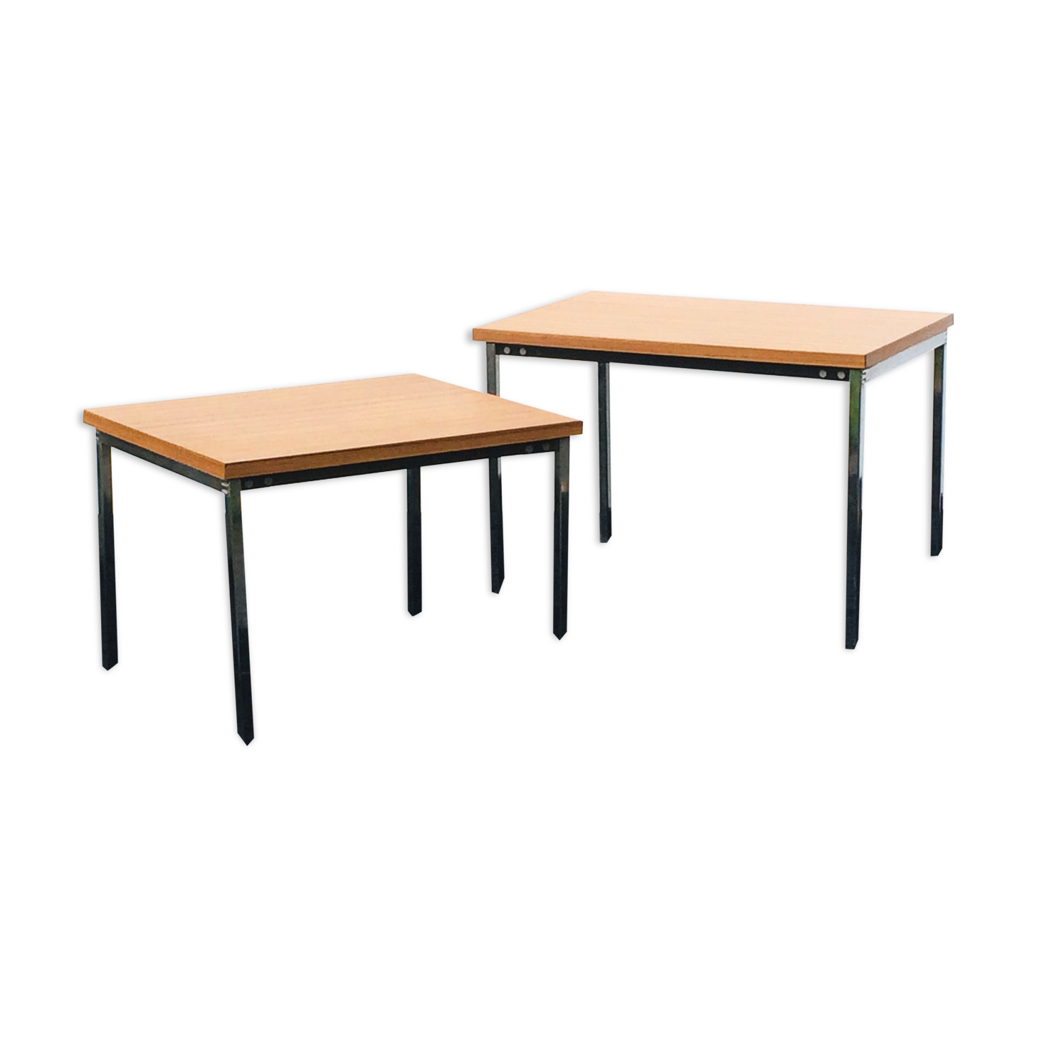 Pair coffee tables by Pierre Guariche for Meurop 60