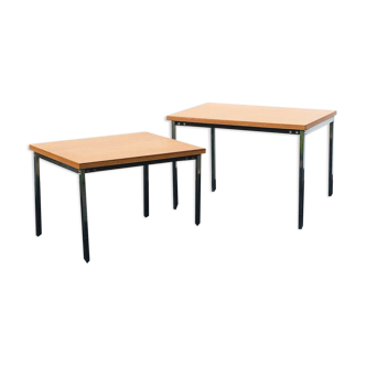 Pair coffee tables by Pierre Guariche for Meurop 60
