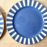 Set of 4 fox trott sarreguemines art deco dessert plates 1930