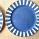 Set of 4 fox trott sarreguemines art deco dessert plates 1930