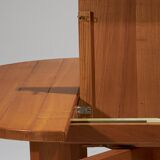 Extendable elm table, Maison Regain 1980s