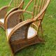 Rattan and vintage bamboo lounge