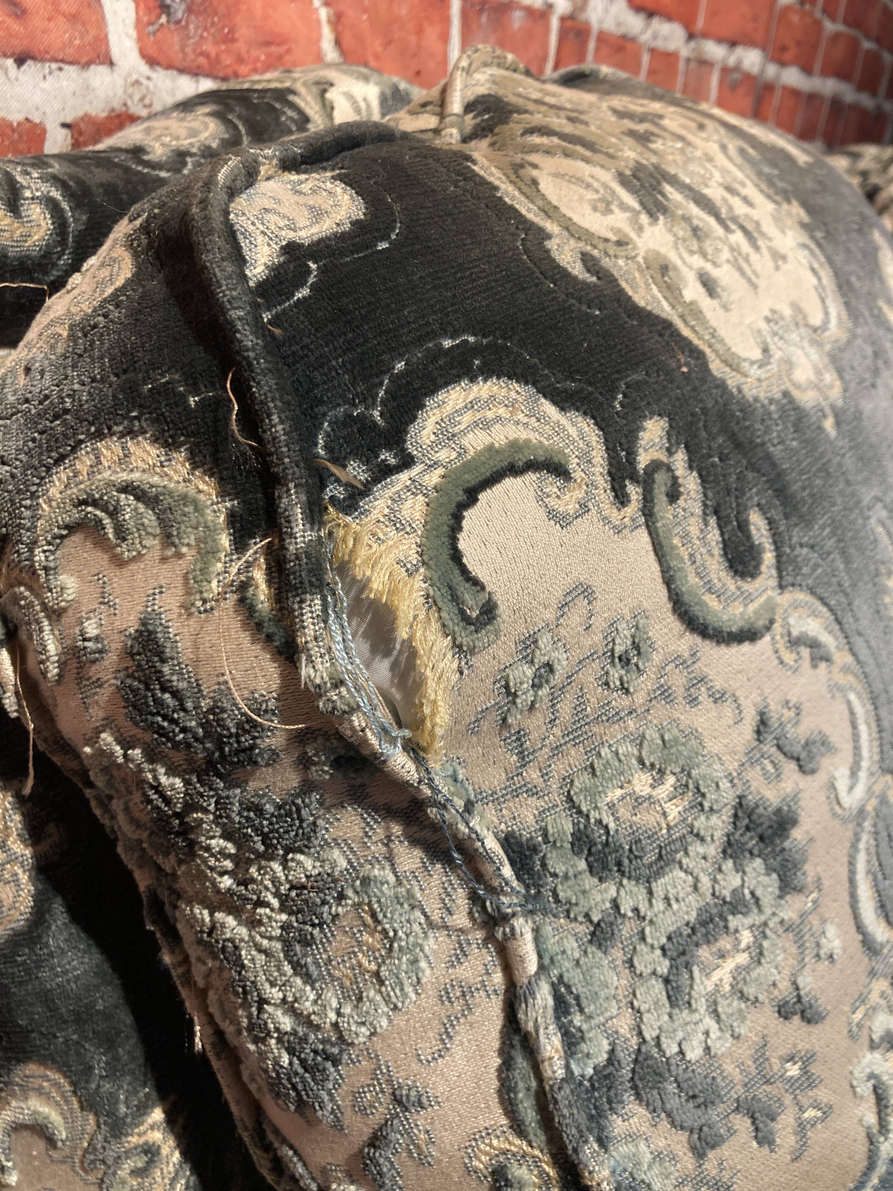 Pair of Louis XV style bergere armchairs