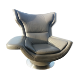 Chair swivel House Moss leather grey year 2000