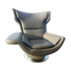 Chair swivel House Moss leather grey year 2000