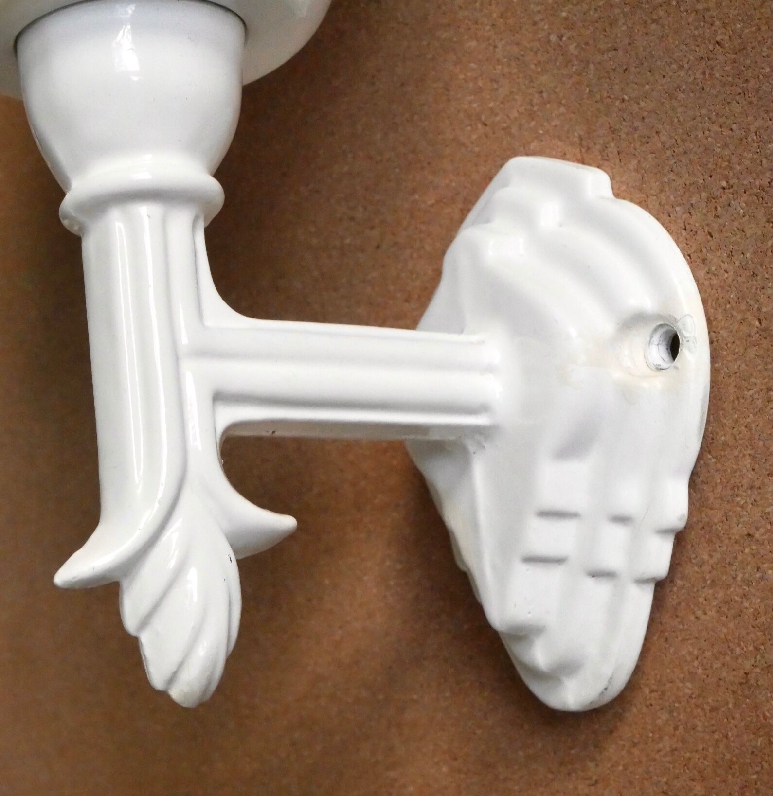 Pair of Art Deco porcelain wall lamps