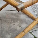 Vintage bamboo deck chair armchair 1950s Italy