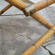 Vintage bamboo deck chair armchair 1950s Italy