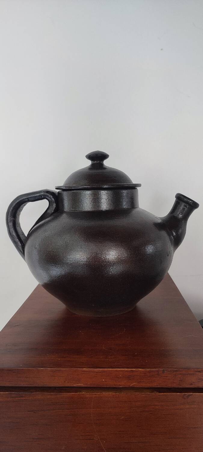 Jean Dubost glazed stoneware teapot