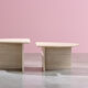 Paire de tables de salon modernist en travertin 1970s
