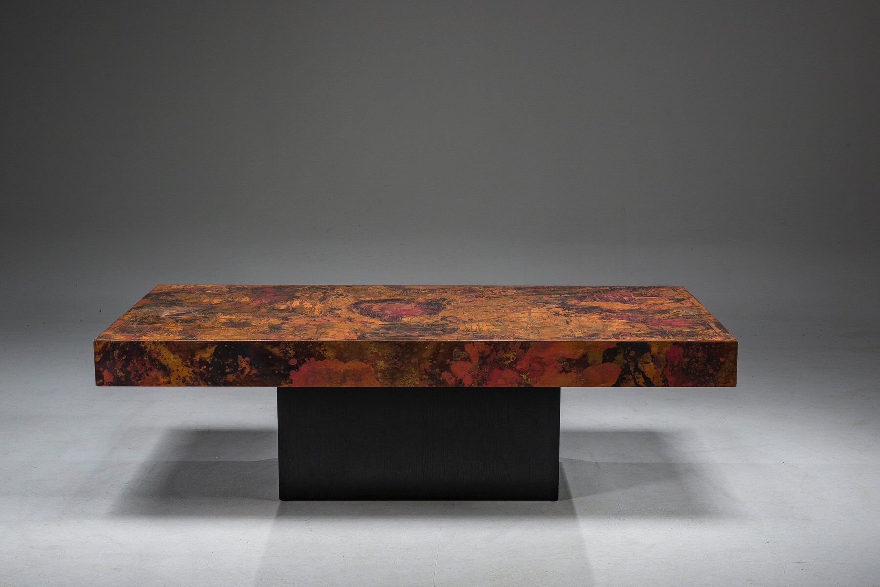 Vintage copper coffee table from Bernhard Rohne, 1970s