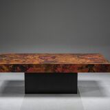 Vintage copper coffee table from Bernhard Rohne, 1970s