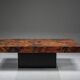 Table basse vintage en cuivre de Bernhard Rohne, années 1970