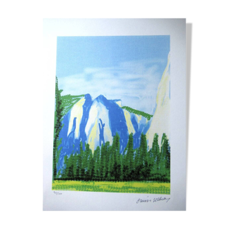 Lithograph by David Hockney, signed and numbered.