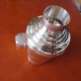 Shaker Art Deco silver metal punched