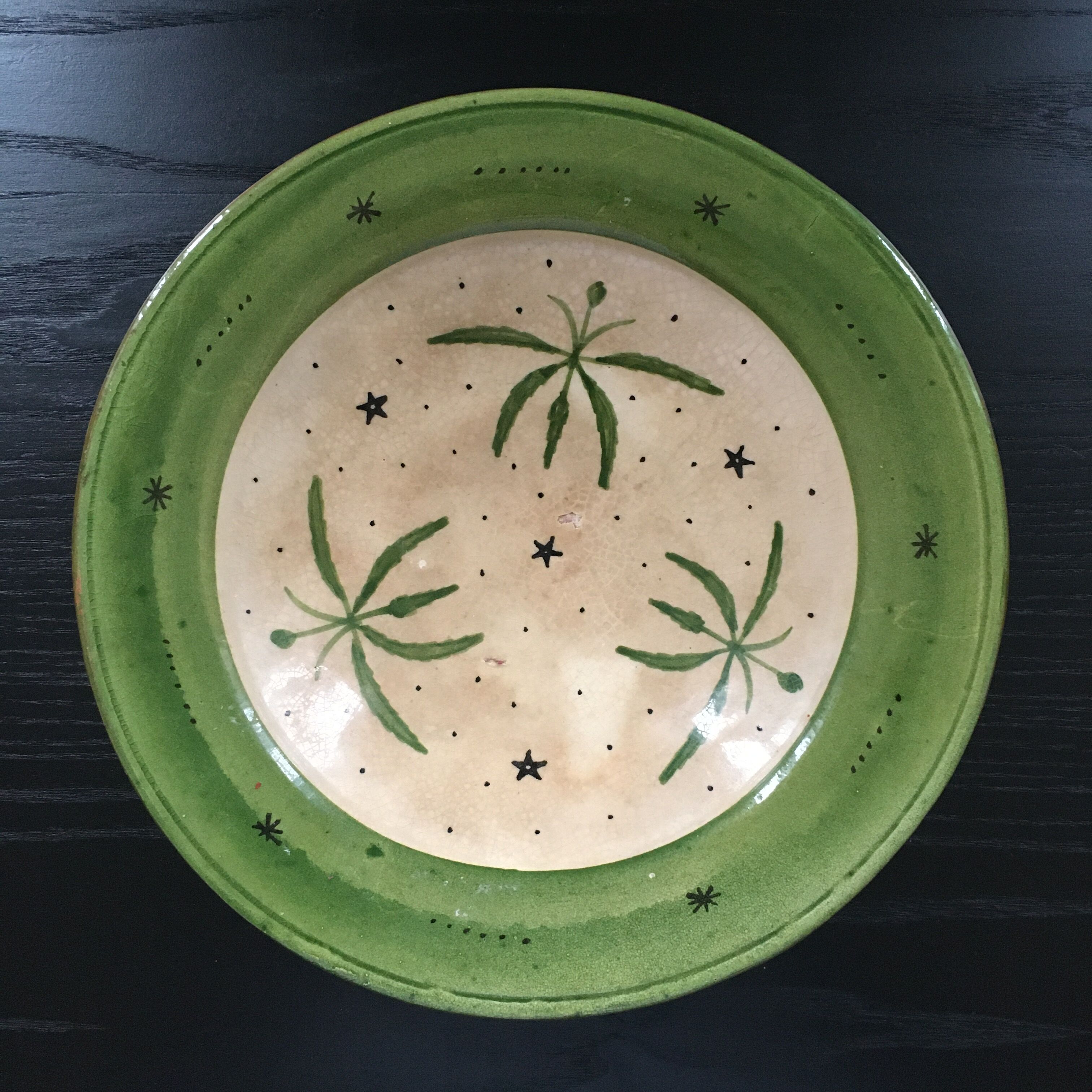 Plat creux oriental décor floral