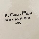 Quimper earthenware plate signed Paul Foullen