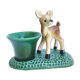 Old empty inkwell ceramic fawn pocket