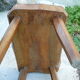 Free-form brutalist massive walnut side table