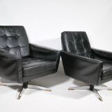 Mid-Century Design Leather Set – Sofa & Armchairs 1960s