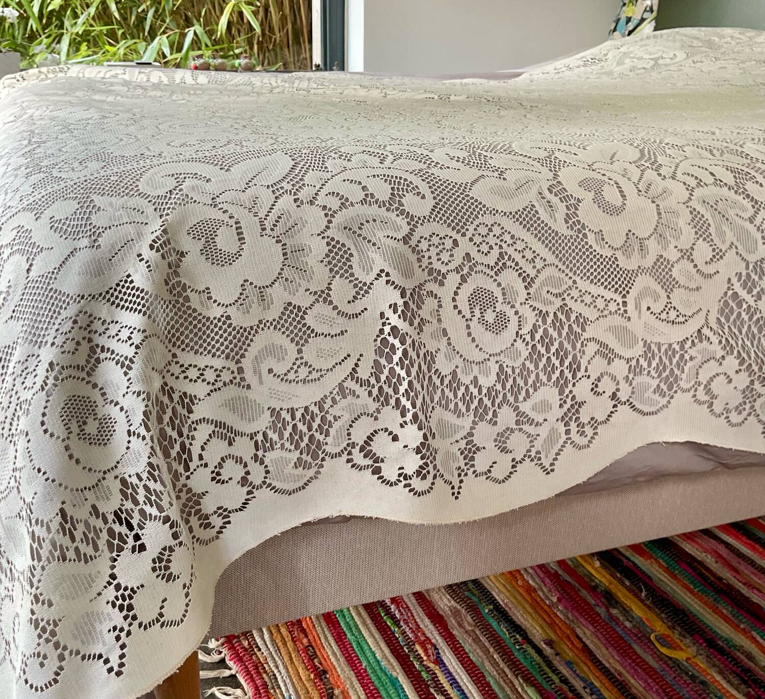 Vintage lace bedspread
