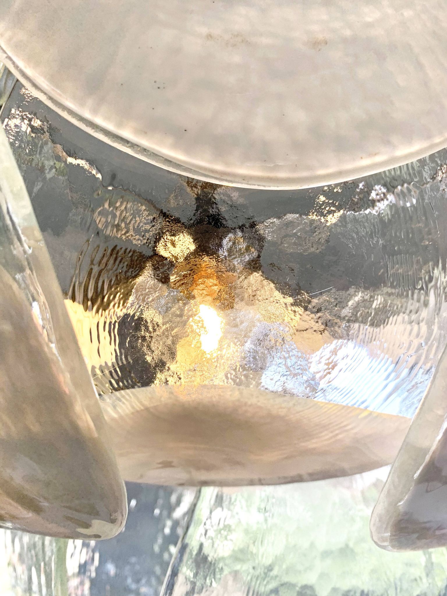 Murano glass petal chandelier by Carlo Nason for Mazzega