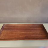 Plateau rectangulaire en bois exotique 1950
