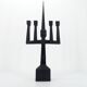 Brutalist candelabra in black forged steel 1950