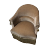 Beige velvet toad chair