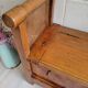 Antique wooden chest bench
