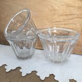 Series of 3 old jam flared jars