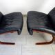Pair of leather Siesta armchairs by Ingmar Relling for Westnofa, 1970s