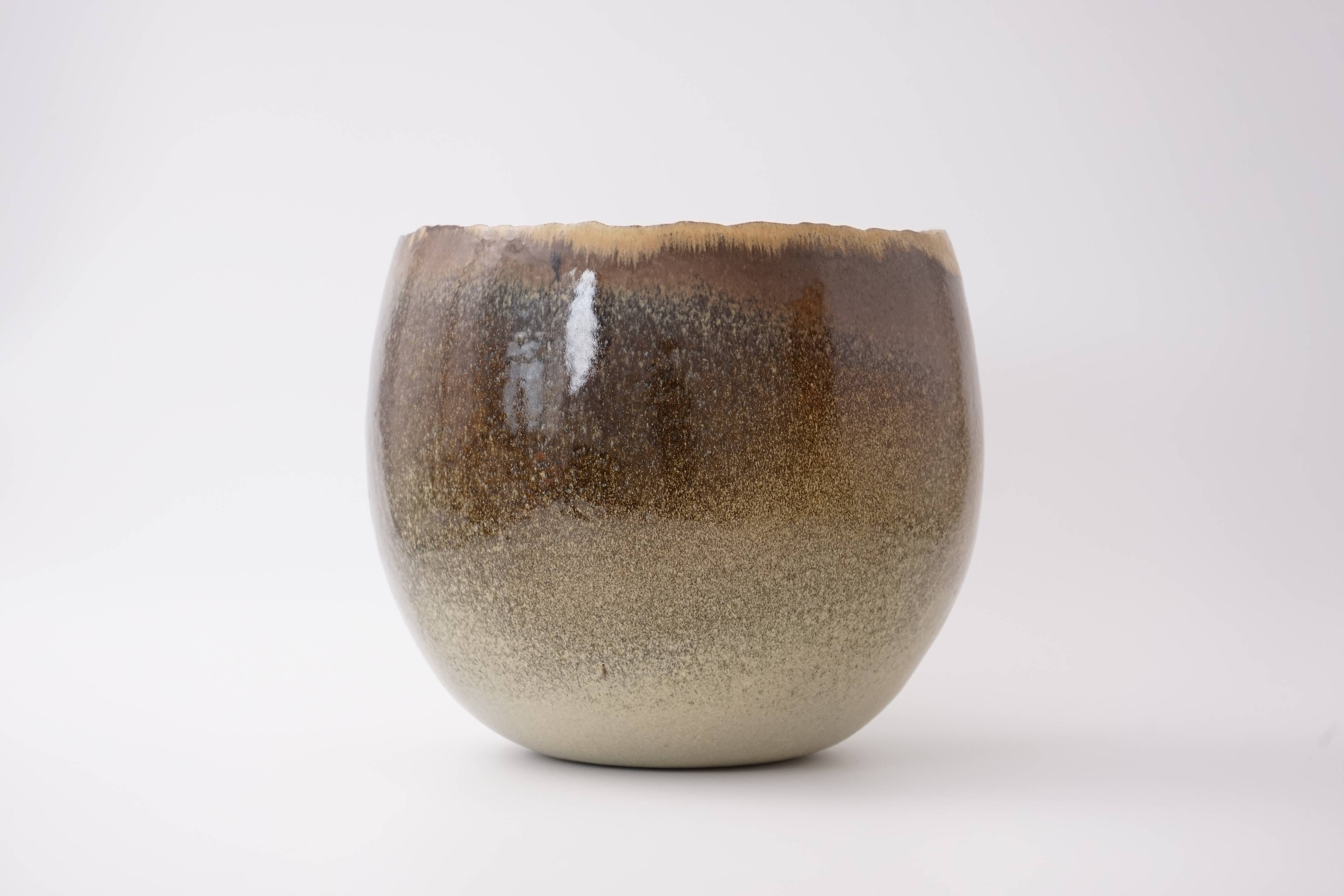 Large studio ceramic bowl by Sabine Jeck