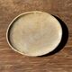 Small oval beige solid petrified wood tray or pocket emptier D24-19 -3311