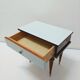 Vintage wooden bedside table / spindle legs
