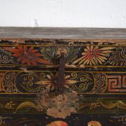 Antique Chinese chest painted in pine wood – China, circa 1900