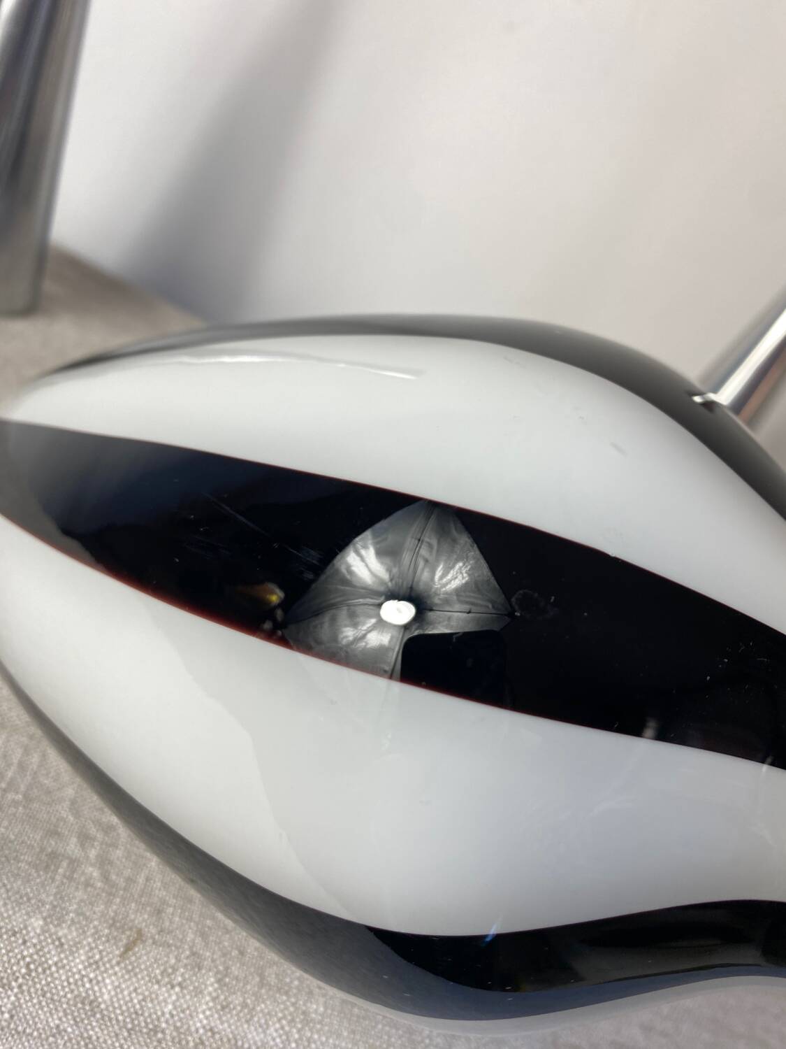 Designer two-tone glass vase