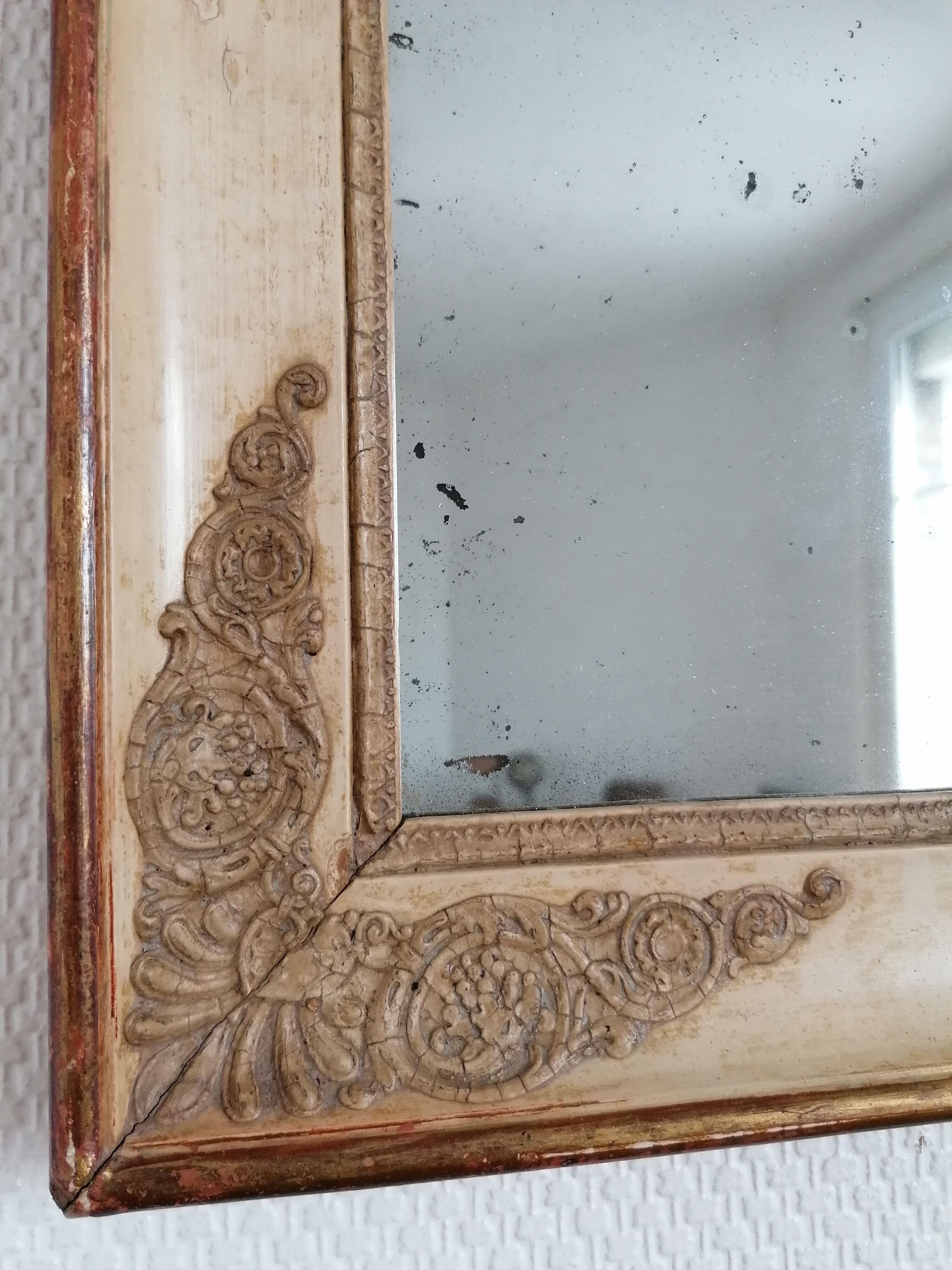 Mirror restoration tin mercury 34x40cm