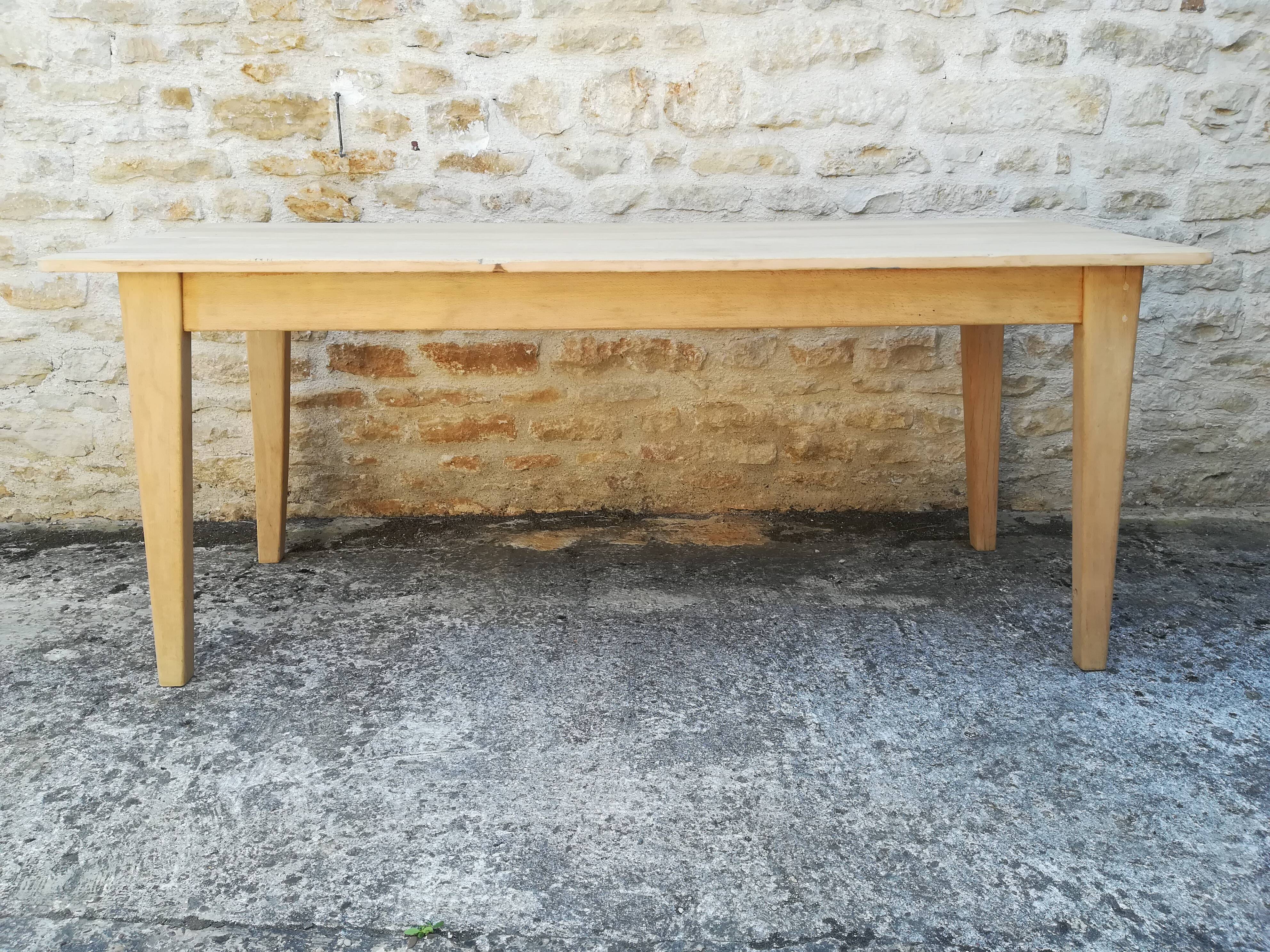 Beech farmhouse table