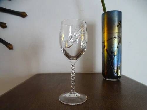 CRISTAL D'ARQUES "Fleury Epi" 6 cooked wine port glasses crystal 7 cl - H 13.5 cm