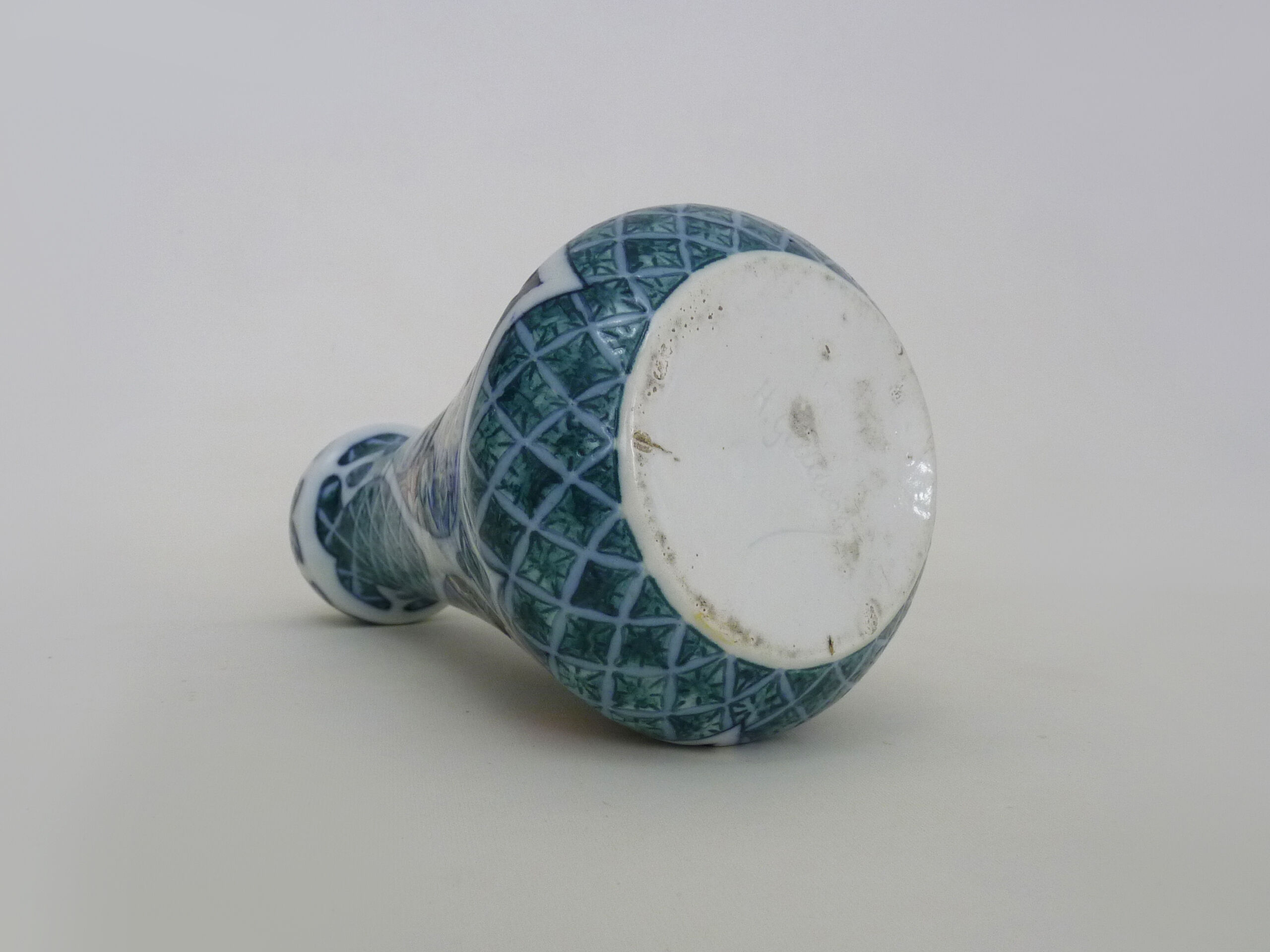 Art nouveau vase signed h gillieron floral decoration in earthenware