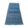 Carpet kilim blue and black handmade 127 x 217 cm