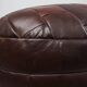 Pouf ottoman en cuir patchwork français vintage, années 1960