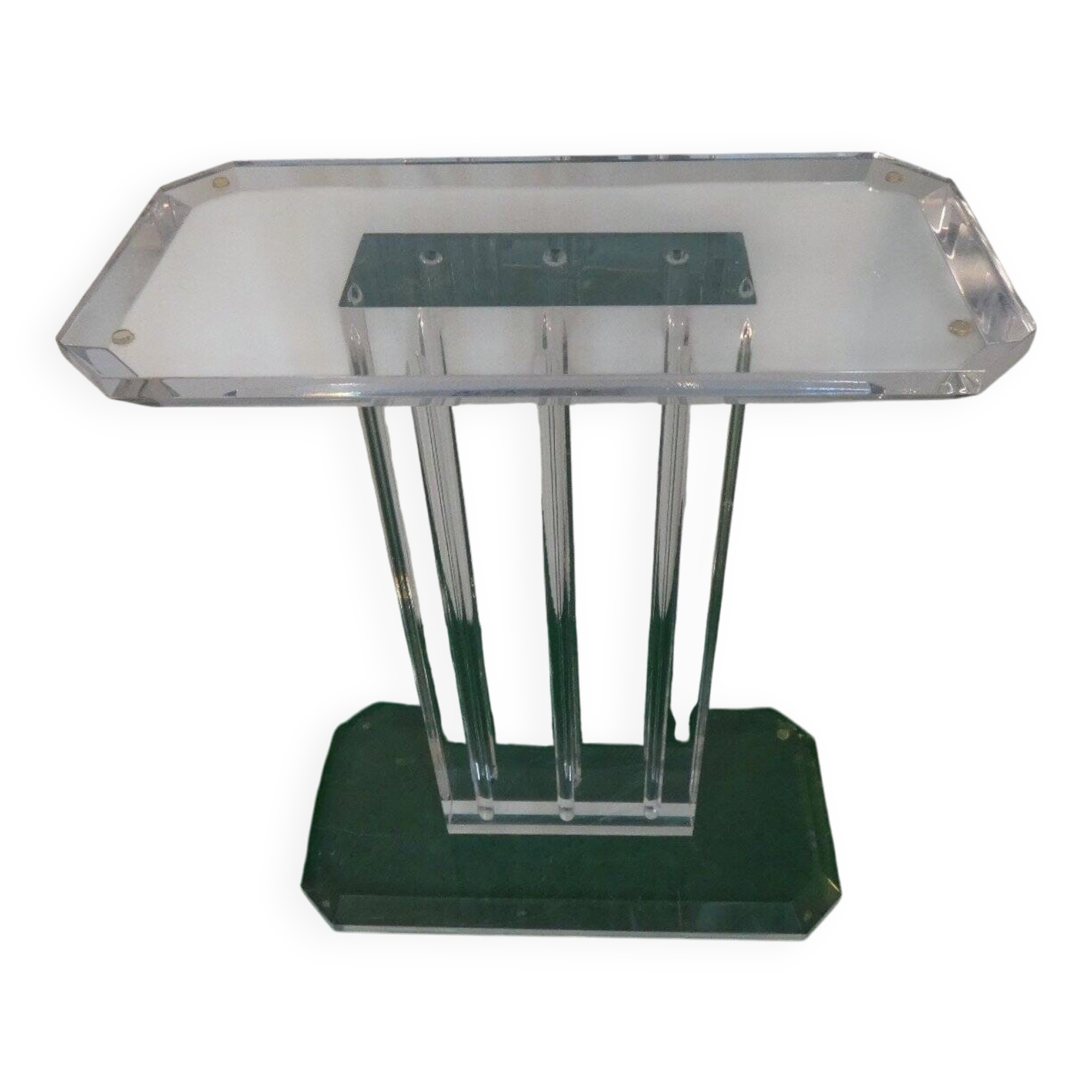Sculptural base for acrylic glass table, Italy, 2000s