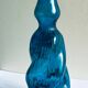 Turquoise glass and enamel carafe by Théodore Legras, 19th century.
