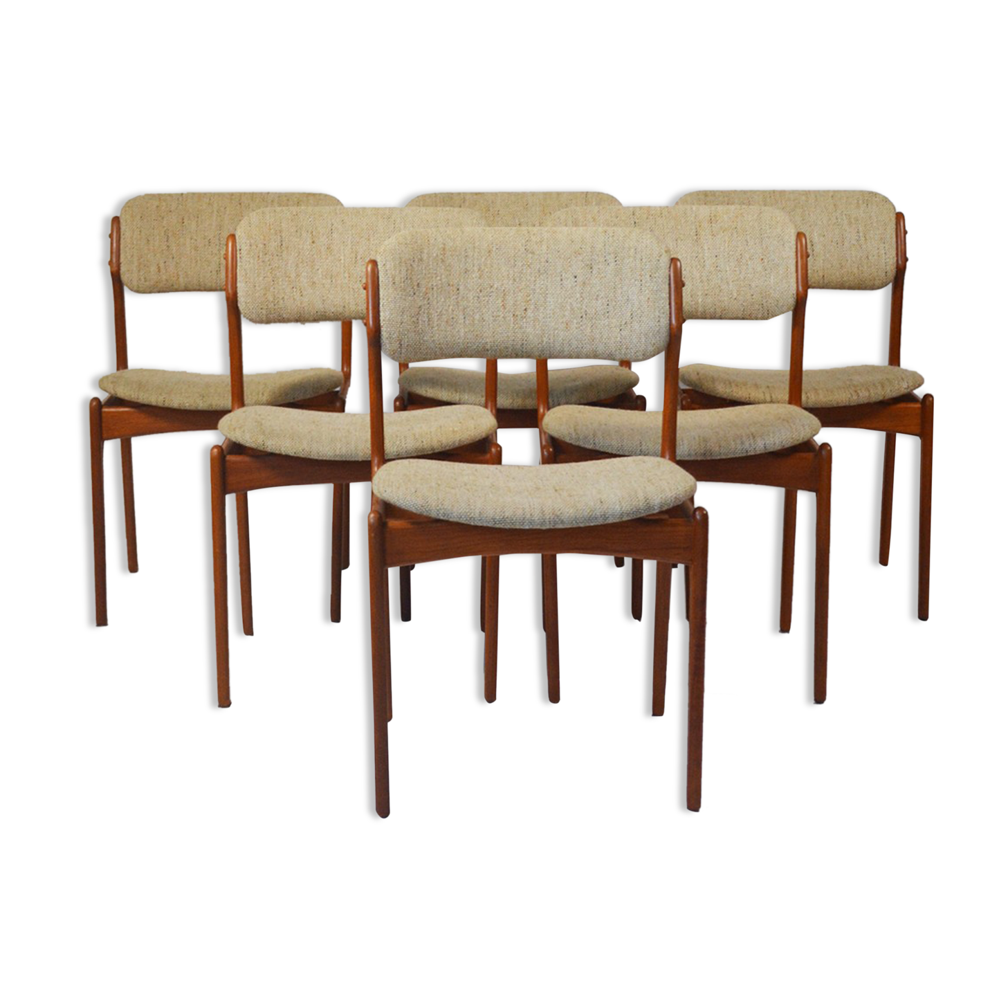Set of six Erik Buch chairs Model 49