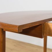 Mid-Century Round Teak Dining Table by Nils Jonsson for Hugo Troeds, Sweden